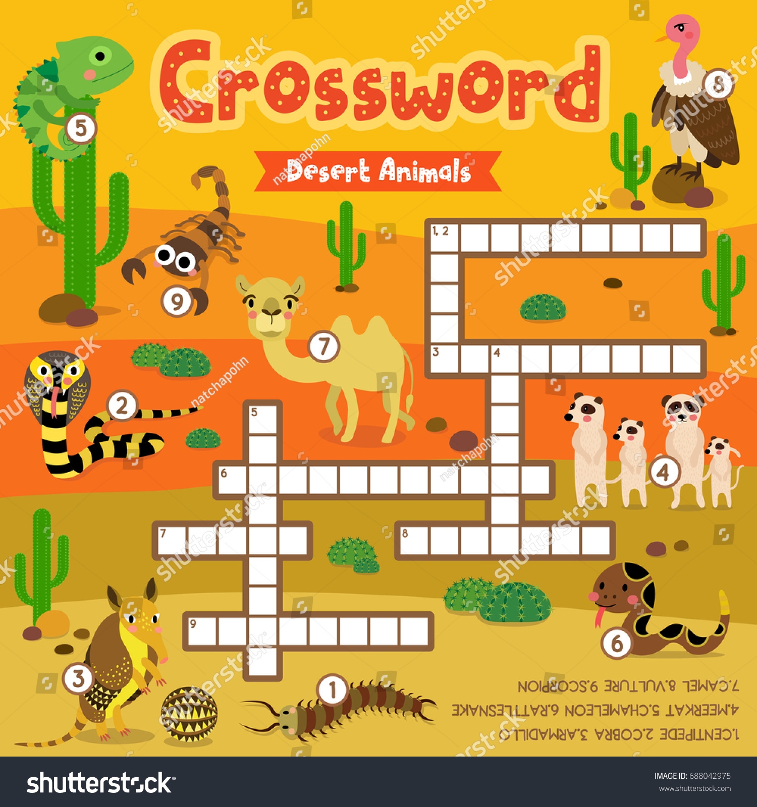 Crosswords Puzzle Game Desert Animals Preschool Stock Vector Royalty Free 688042975 Shutterstock Crosswords Puzzle Game Desert Animals Preschool Stock Vector Royalty Free 688042975 Shutterstock