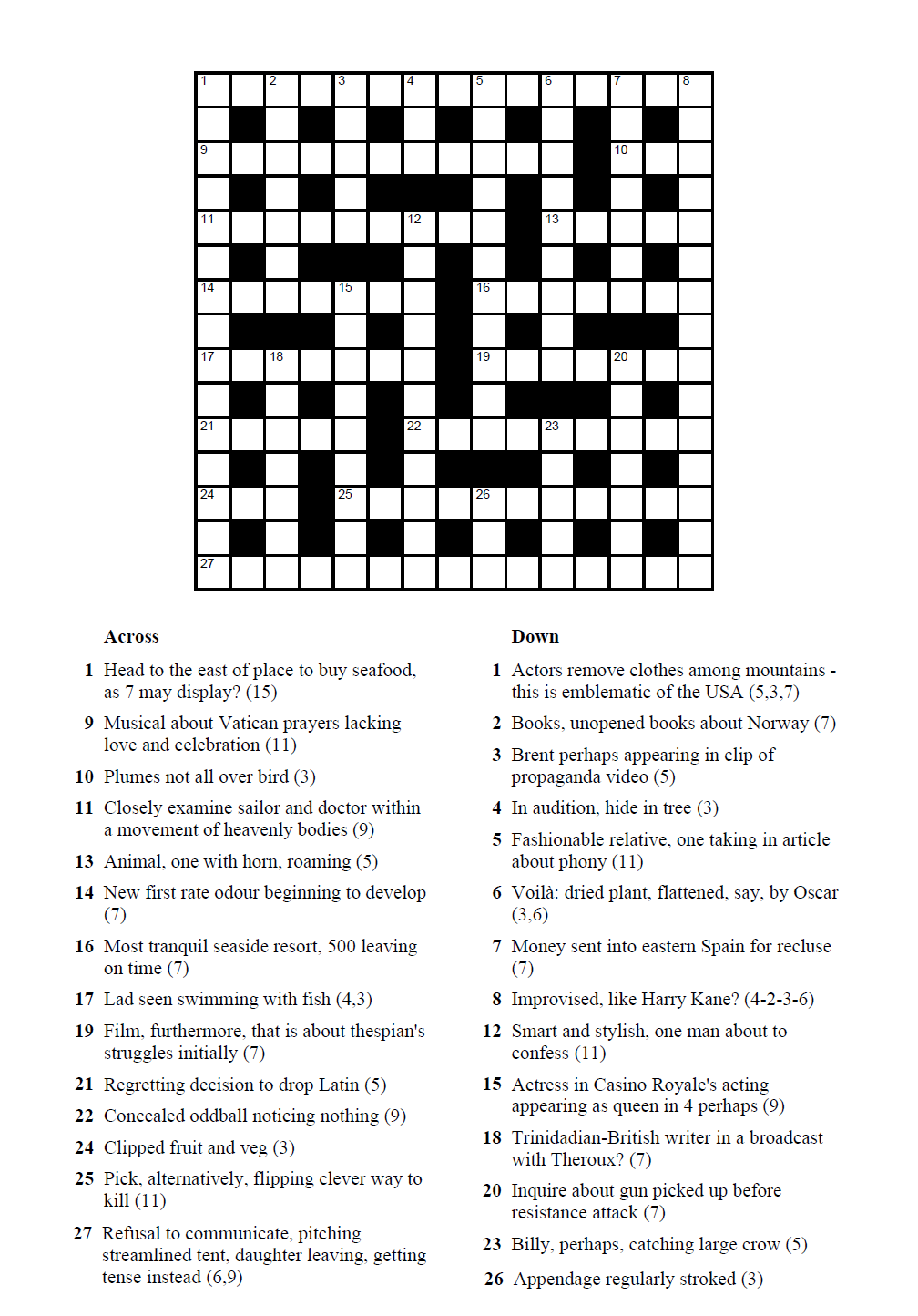 Cryptic Crosswords Commoner Crosswords Page 2 Cryptic Crosswords Commoner Crosswords Page 2