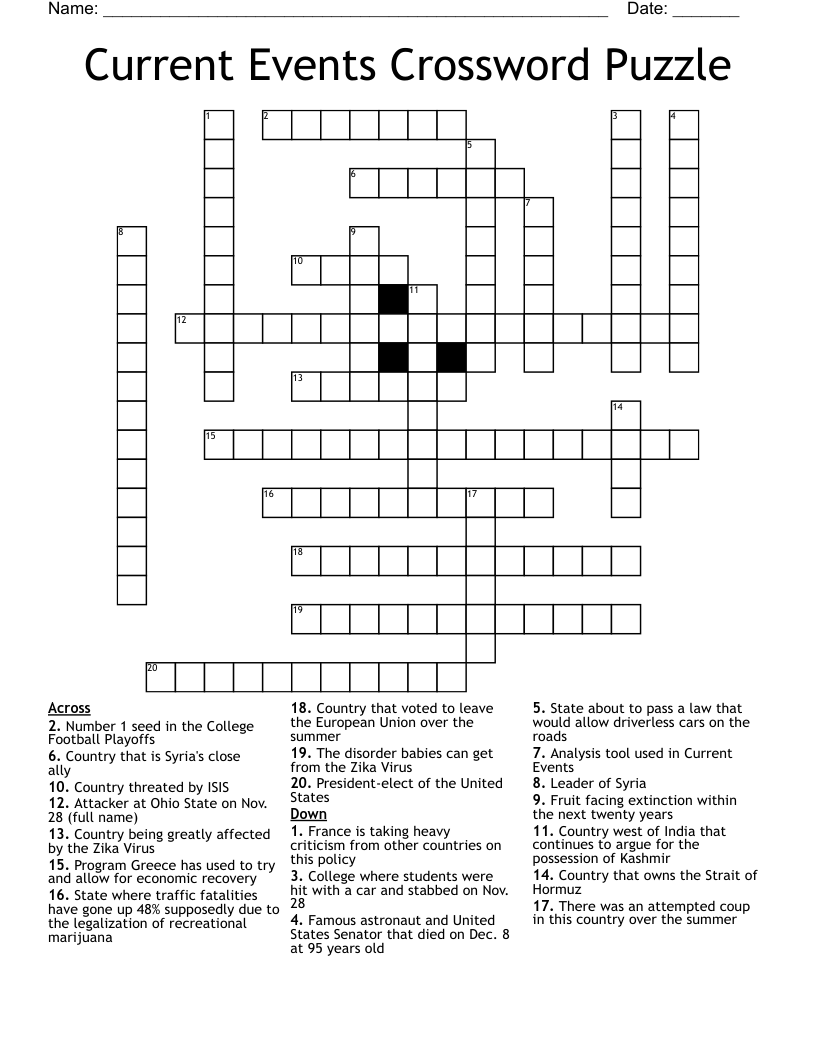 Printable Crossword Puzzle Today Printable Crossword Puzzle Today