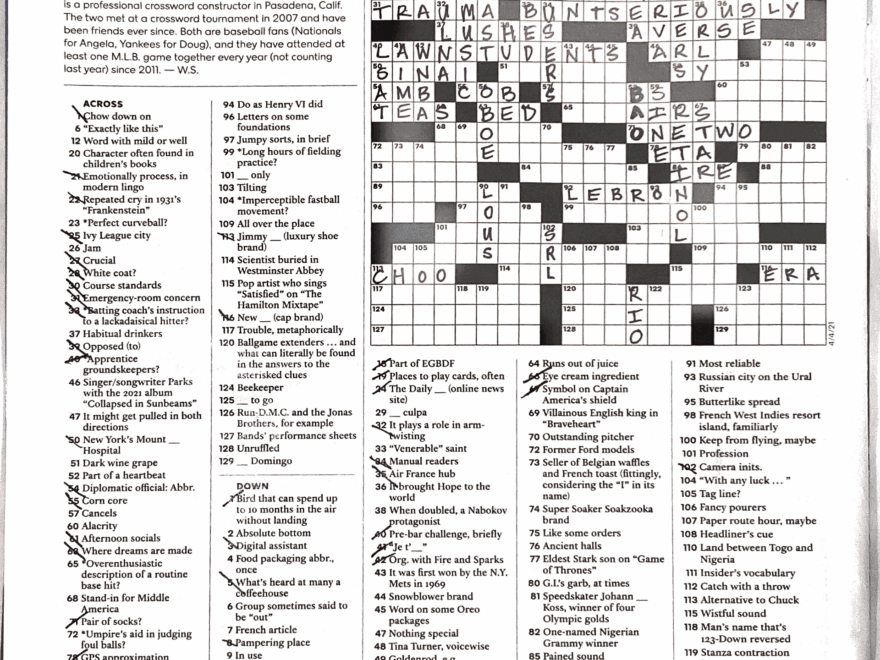 Damn You Will Shortz BELLAMLUCIO