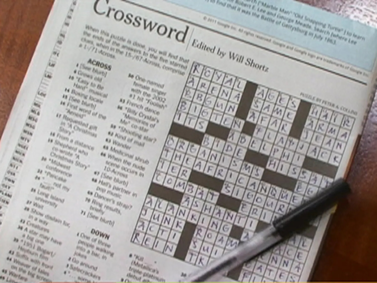 Don t Be Puzzled Will Shortz Explains Crosswords