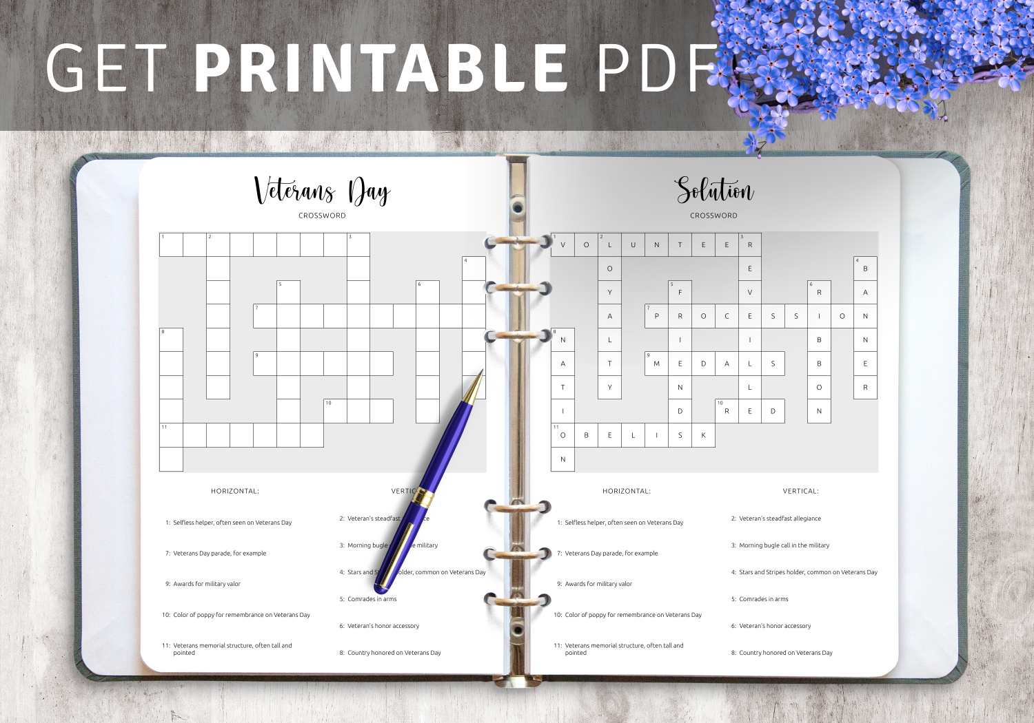 Download Printable Veterans Day Crossword PDF Puzzle Salute To Service Download Printable Veterans Day Crossword PDF Puzzle Salute To Service