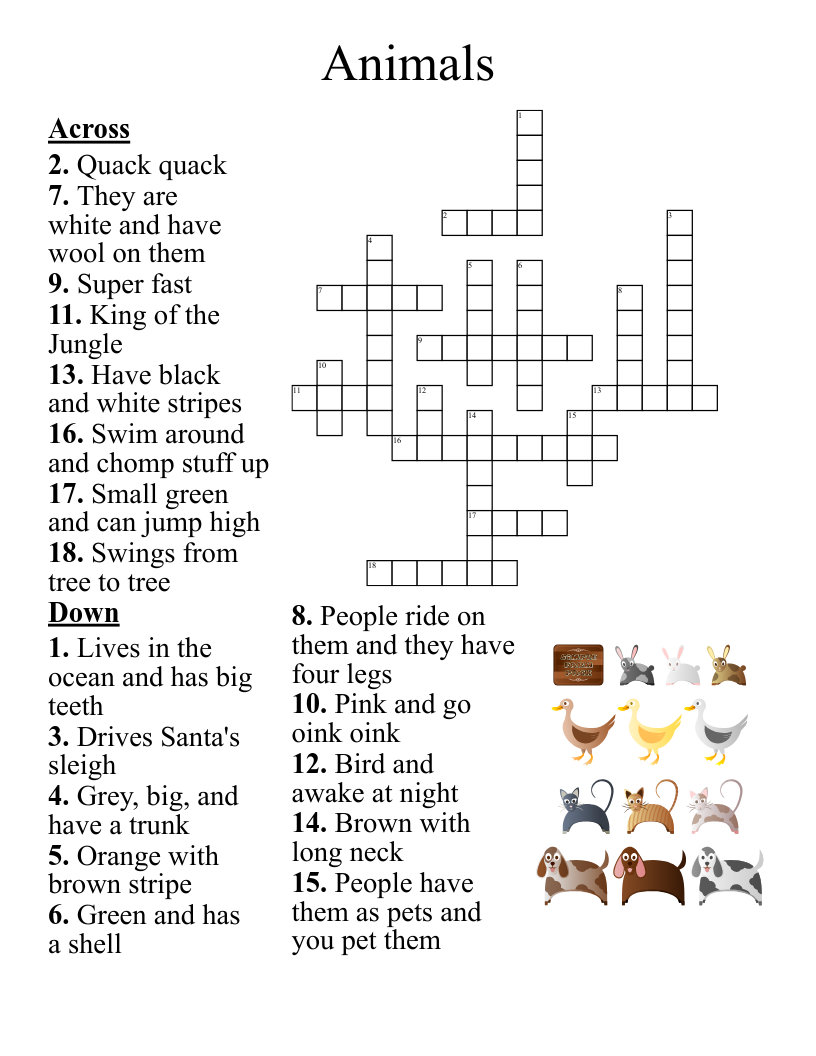 Duck Crossword Puzzle WordMint Duck Crossword Puzzle WordMint