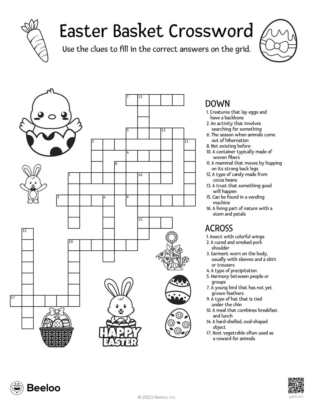 Easter Basket Crossword Beeloo Printable Crafts And Activities For Kids Easter Basket Crossword Beeloo Printable Crafts And Activities For Kids