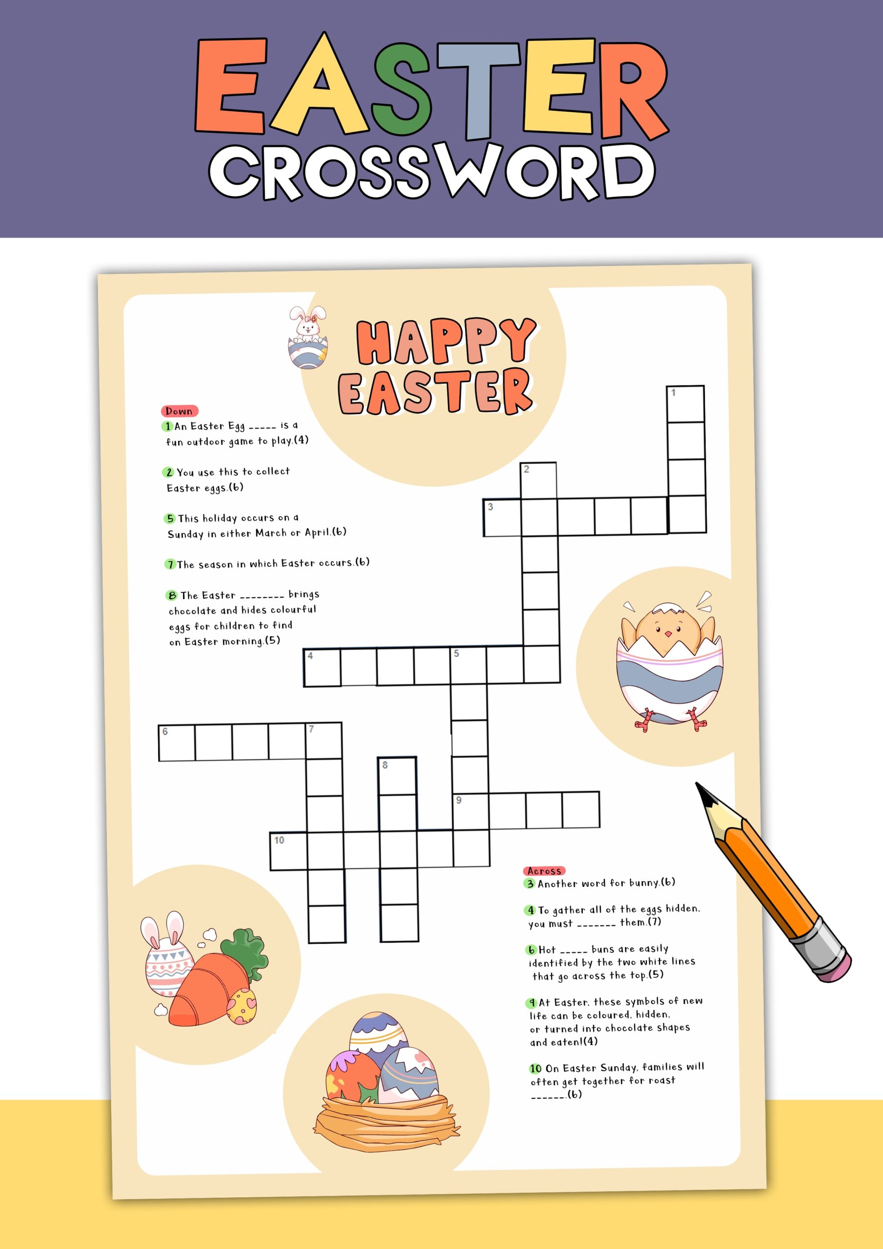 Printable Easter Crossword Puzzles Printable Easter Crossword Puzzles