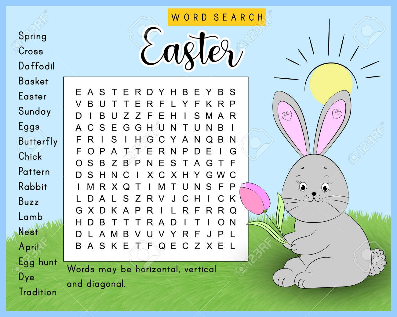Easter Word Search Puzzle With Cute Bunny Educational Page For Learning English Find Hidden Words Crossword For Kids Brain Training Game For Memory Stock Photo Picture And Royalty Free Image Image 164503671  Easter Word Search Puzzle With Cute Bunny Educational Page For Learning English Find Hidden Words Crossword For Kids Brain Training Game For Memory Stock Photo Picture And Royalty Free Image Image 164503671