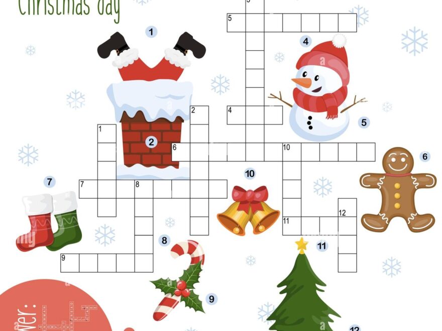 Easy Crossword Puzzle Christmas Day For Children In Elementary And Middle School Fun Way To Practice Language Comprehension And Expand Vocabulary Stock Photo Alamy