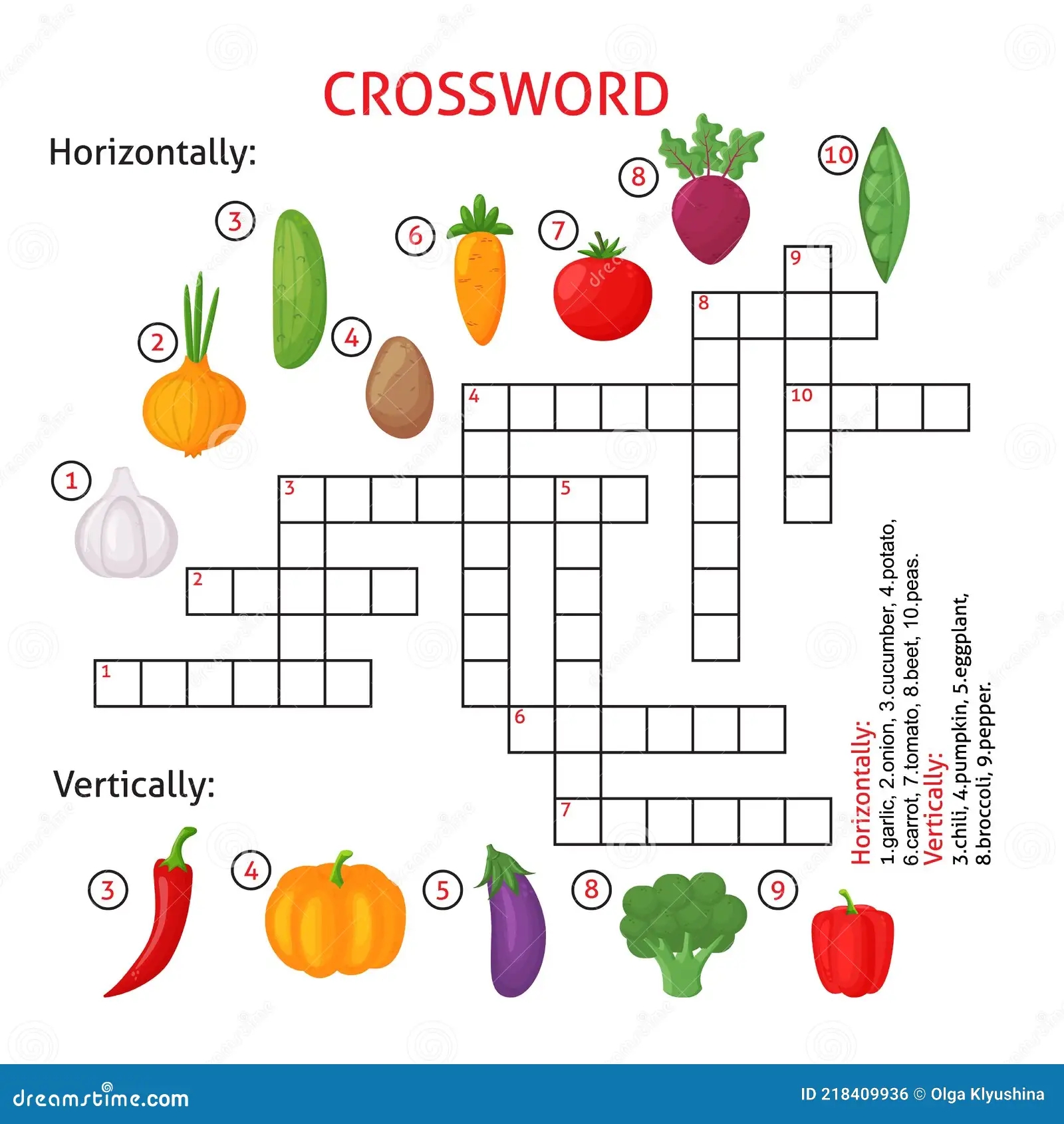 Easy Crossword Puzzle Name That Vegetable For Children In Elementary And Middle School Fun Way To Practice Language Stock Vector Illustration Of Carrot Garlic 218409936 Easy Crossword Puzzle Name That Vegetable For Children In Elementary And Middle School Fun Way To Practice Language Stock Vector Illustration Of Carrot Garlic 218409936