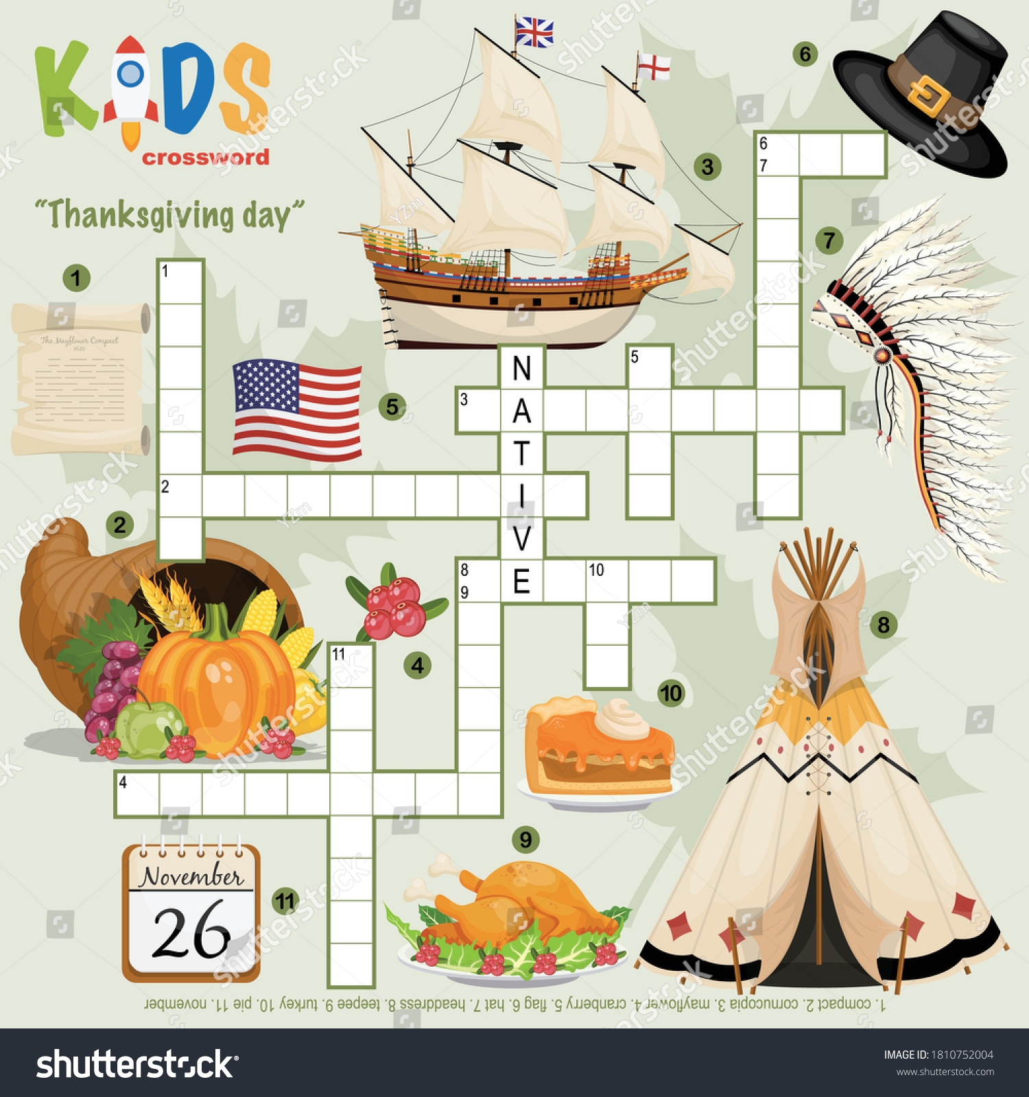 Easy Crossword Puzzle Thanksgiving Day Children Stock Vector Royalty Free 1810752004 Shutterstock Easy Crossword Puzzle Thanksgiving Day Children Stock Vector Royalty Free 1810752004 Shutterstock
