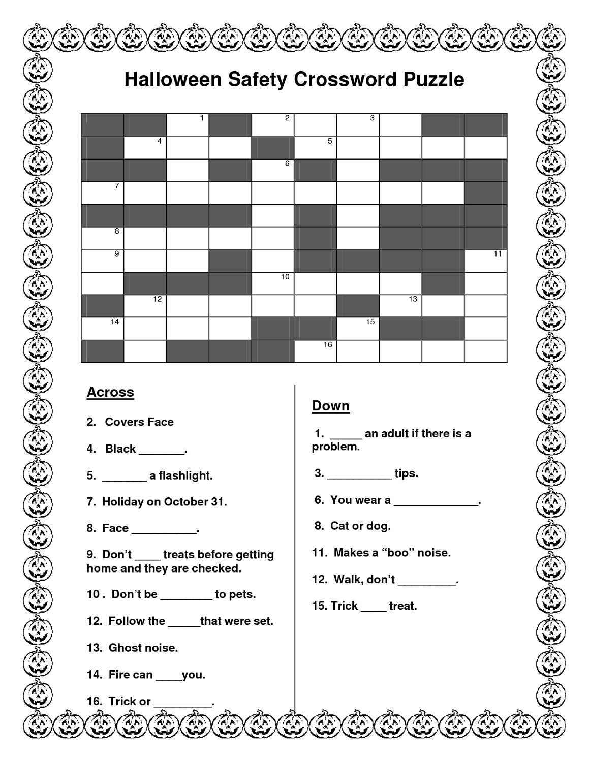 Printable Crosswords Easy