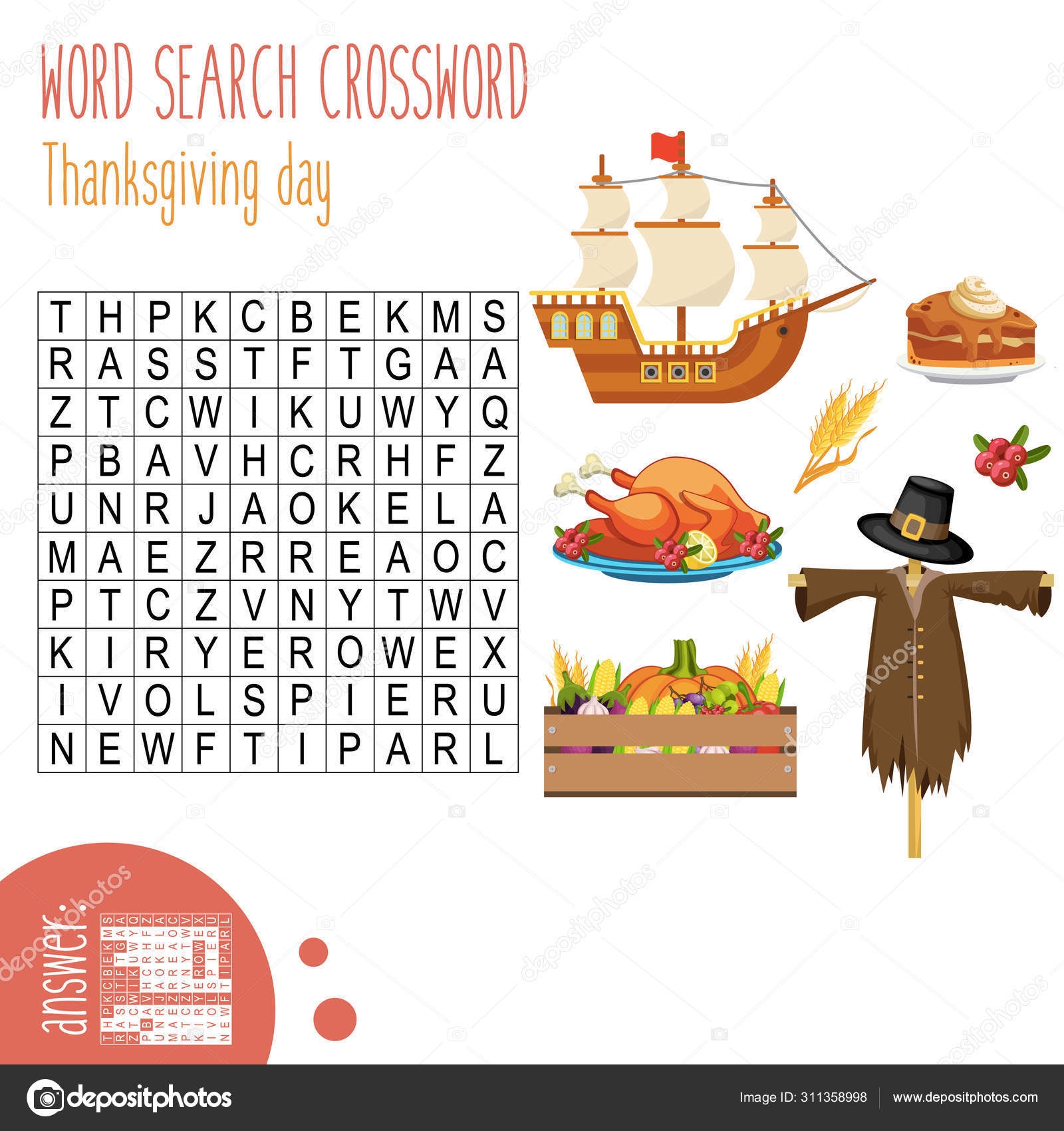 Printable Thanksgiving Crossword Puzzles For Middle School Printable Thanksgiving Crossword Puzzles For Middle School