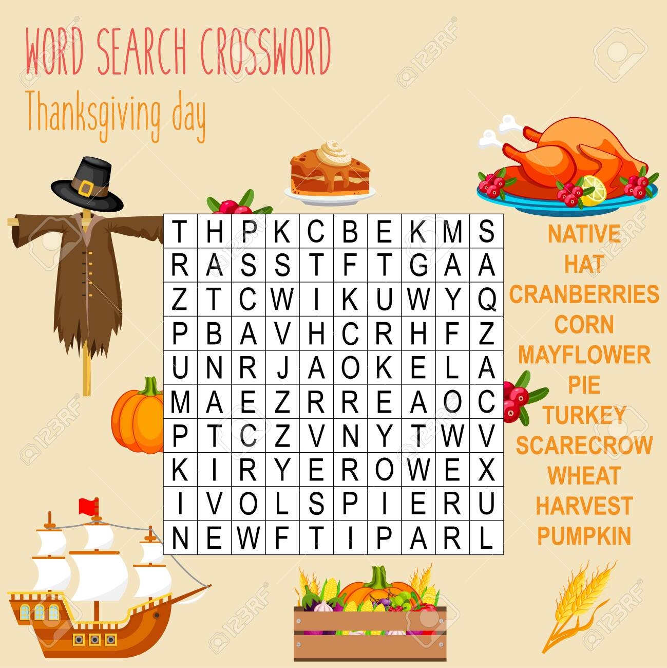Easy Word Search Crossword Puzzle Thanksgiving Day For Children In Elementary And Middle School Fun Way To Practice Language Comprehension And Expand Vocabulary Includes Answers Vector Illustration Royalty Free SVG Cliparts Vectors  Easy Word Search Crossword Puzzle Thanksgiving Day For Children In Elementary And Middle School Fun Way To Practice Language Comprehension And Expand Vocabulary Includes Answers Vector Illustration Royalty Free SVG Cliparts Vectors