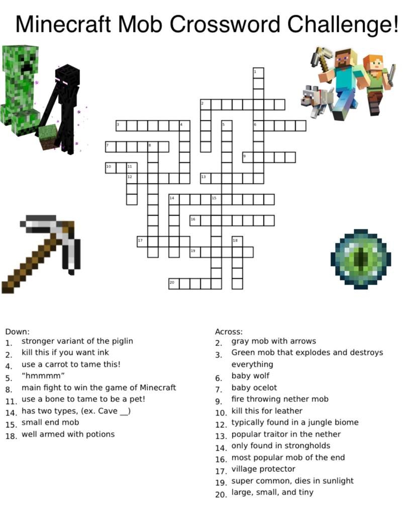 ENDED Mob Crossword Challenge Minecraft Amino ENDED Mob Crossword Challenge Minecraft Amino