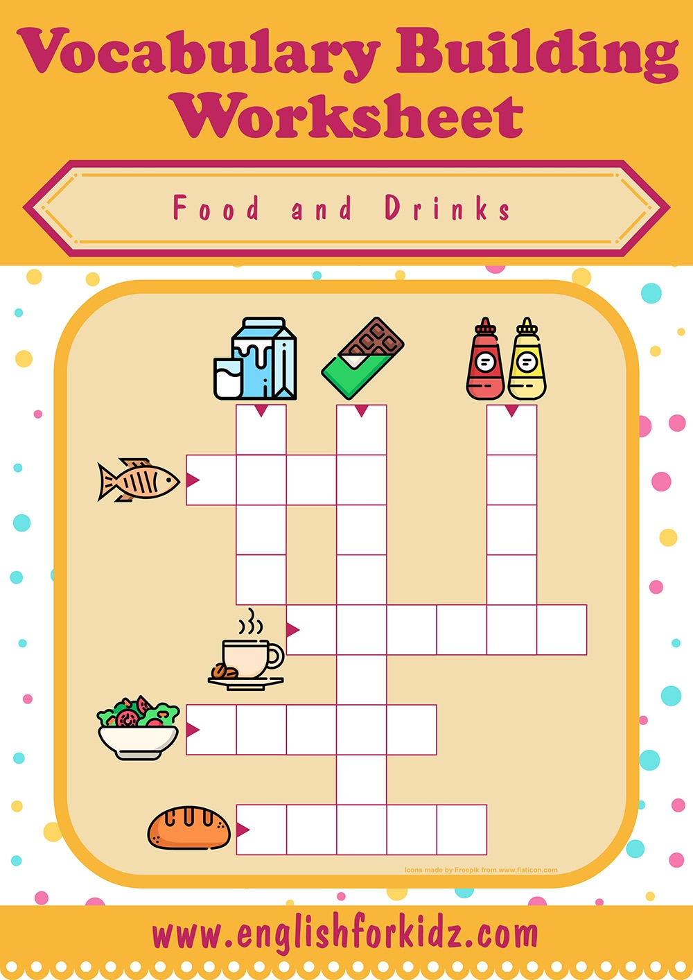 English For Kids Step By Step Food And Drinks Crossword Puzzles English For Kids Step By Step Food And Drinks Crossword Puzzles