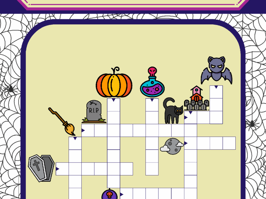 English For Kids Step By Step Printable Halloween Crossword Puzzles