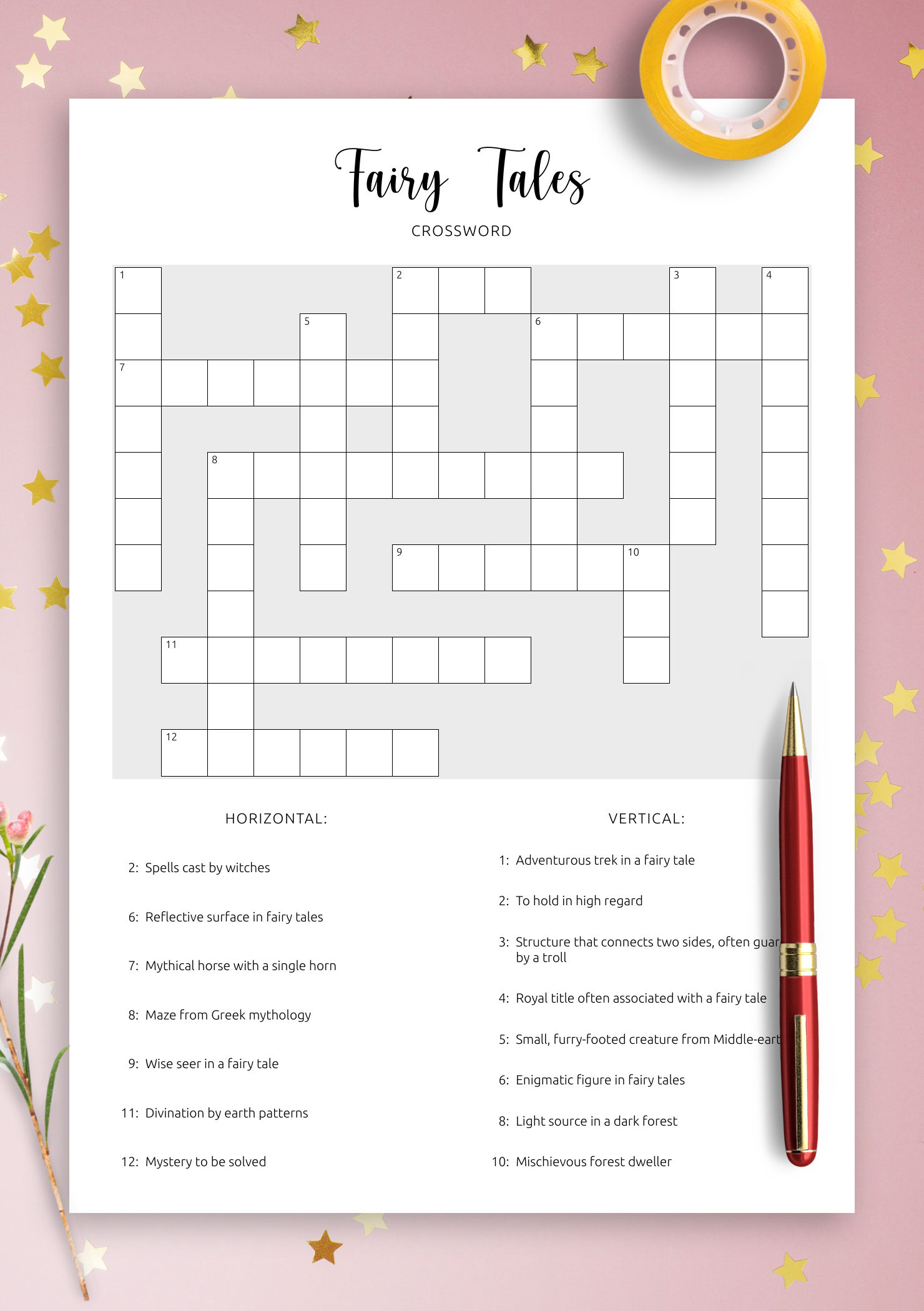 Simple Crossword Puzzle Printable Simple Crossword Puzzle Printable