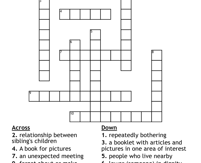 ESL Crossword Game WordMint