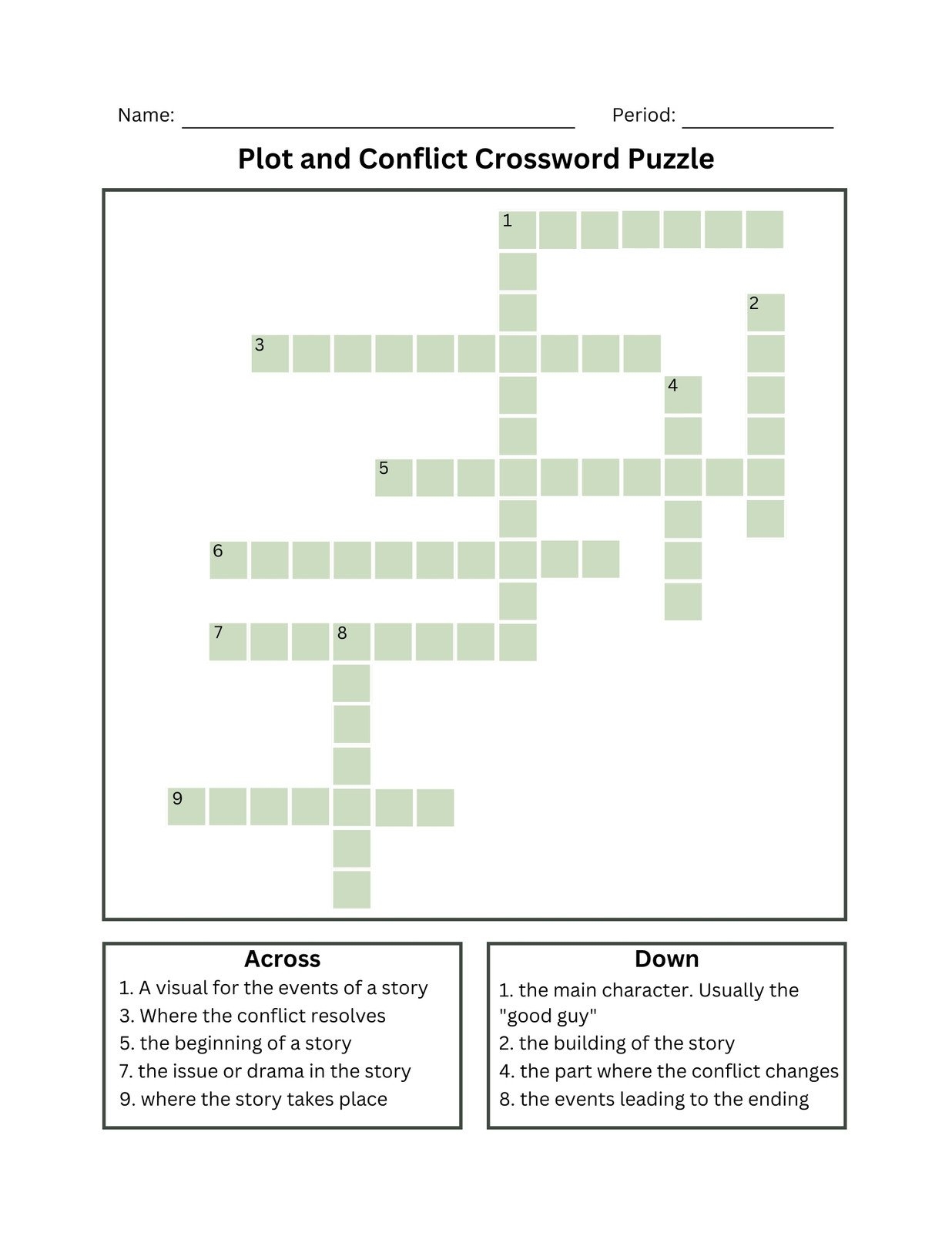 Fall Crossword Puzzle Free Printable Growing Play Worksheets Library