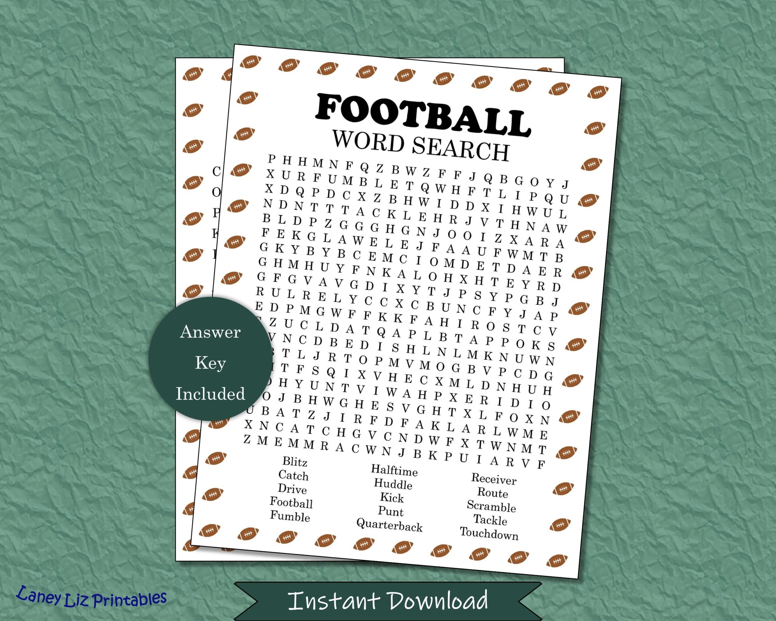 Football Word Search Printable NFL Word Puzzle Big Game Party Game Etsy Football Word Search Printable NFL Word Puzzle Big Game Party Game Etsy