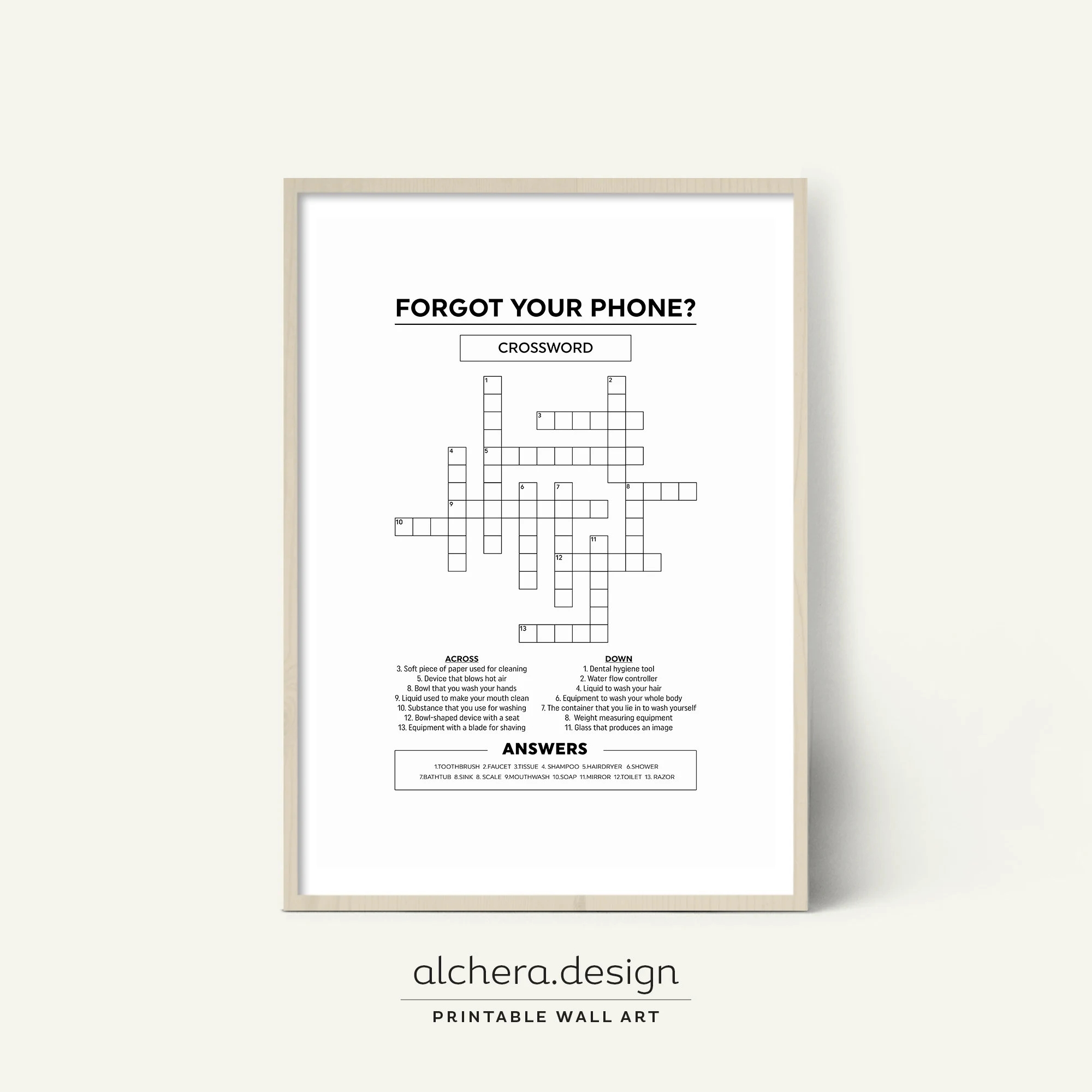 Forgot Your Phone Bathroom Crossword Poster Humorous Wall Art For Puzzle Lovers Fun Bathroom Decor Bathroom Puzzle Etsy Forgot Your Phone Bathroom Crossword Poster Humorous Wall Art For Puzzle Lovers Fun Bathroom Decor Bathroom Puzzle Etsy