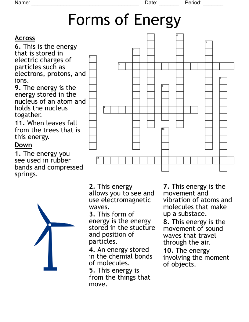 Forms Of Energy Crossword WordMint
