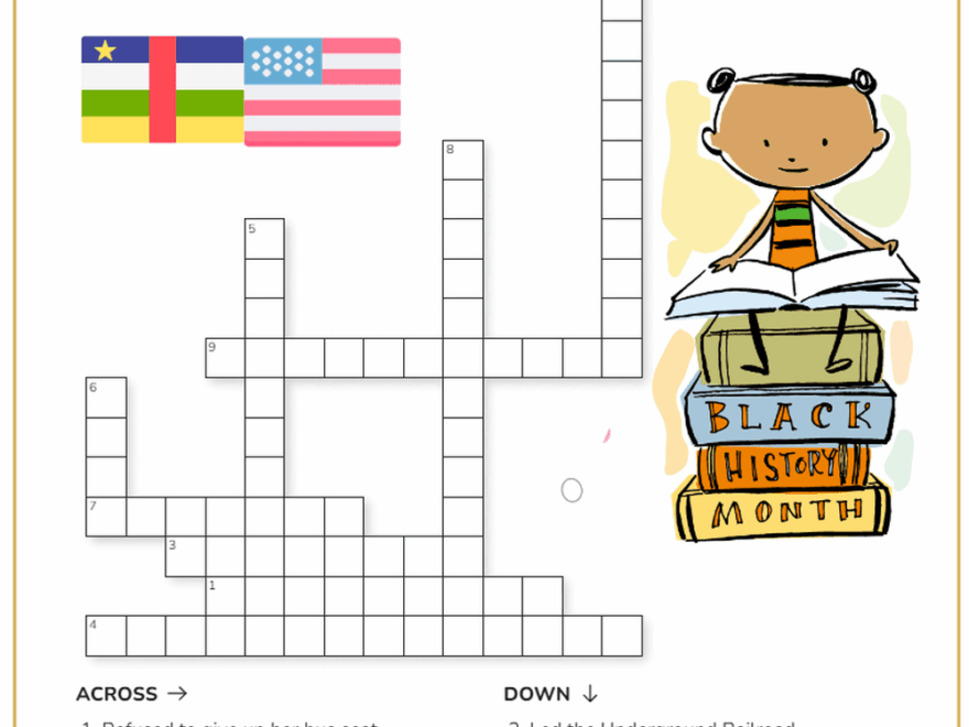Free And Printable Black History Crossword Puzzle Worksheets Library