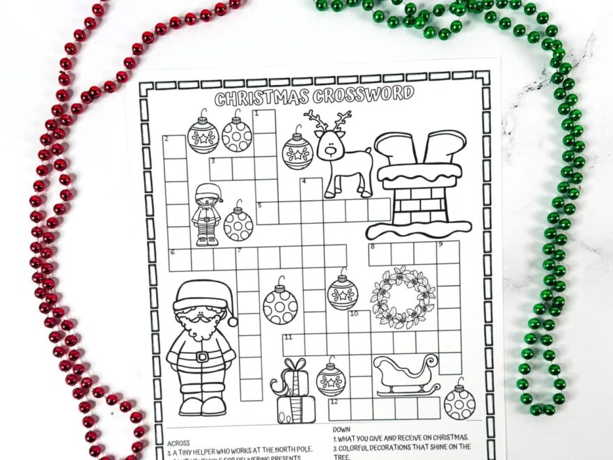 Free Christmas Crossword Printable