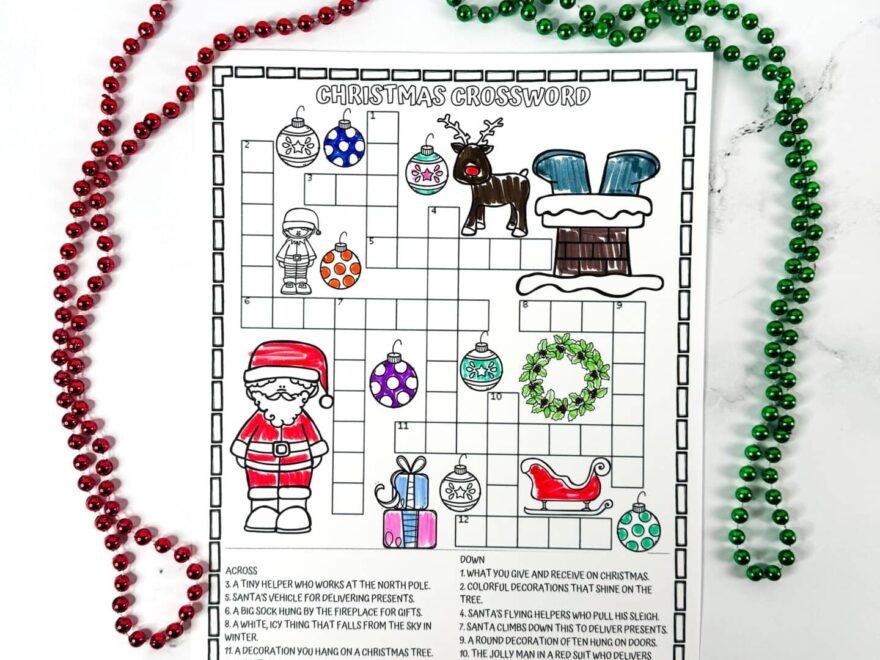 Free Christmas Crossword Printable