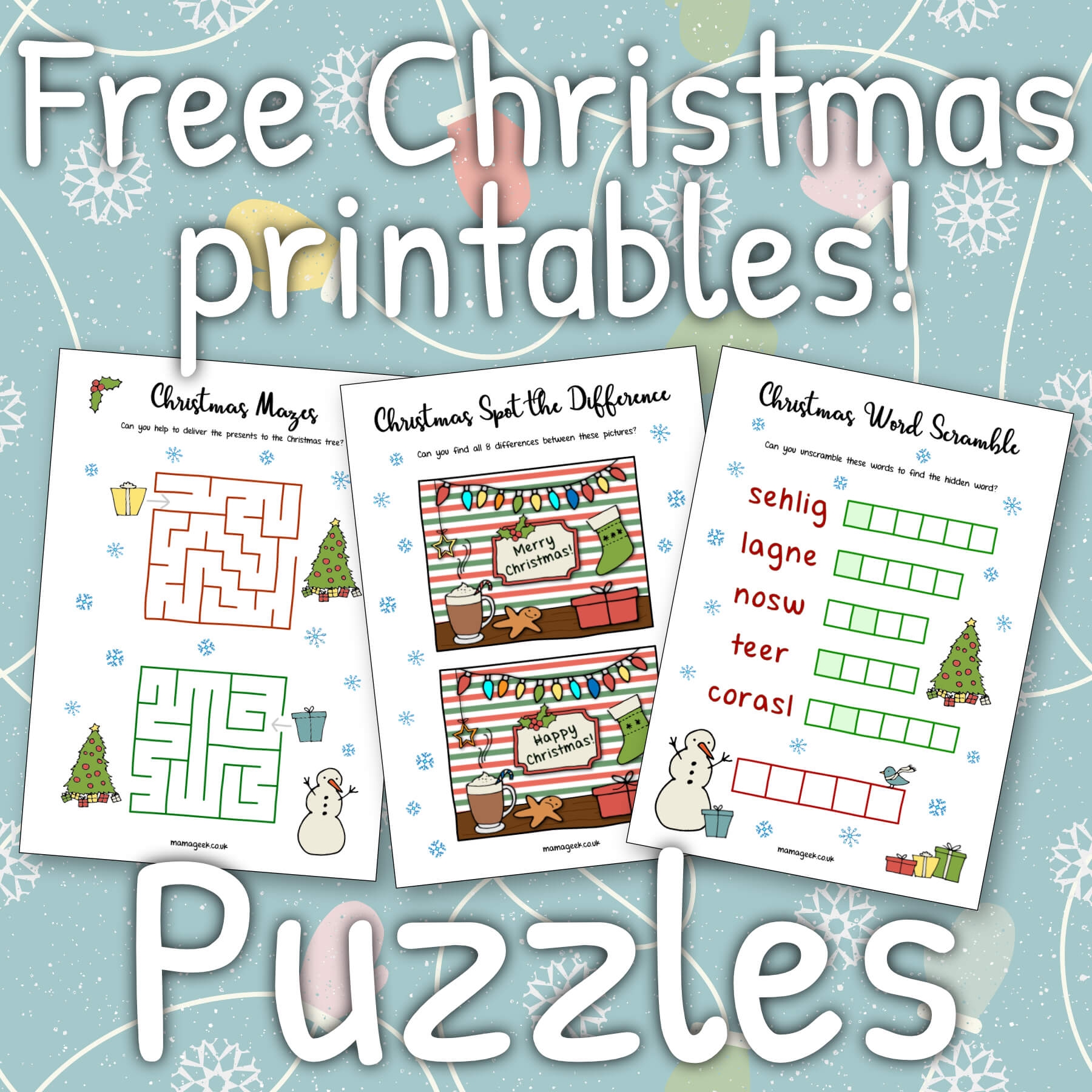 Free Christmas Printables Puzzles Mama Geek Free Christmas Printables Puzzles Mama Geek