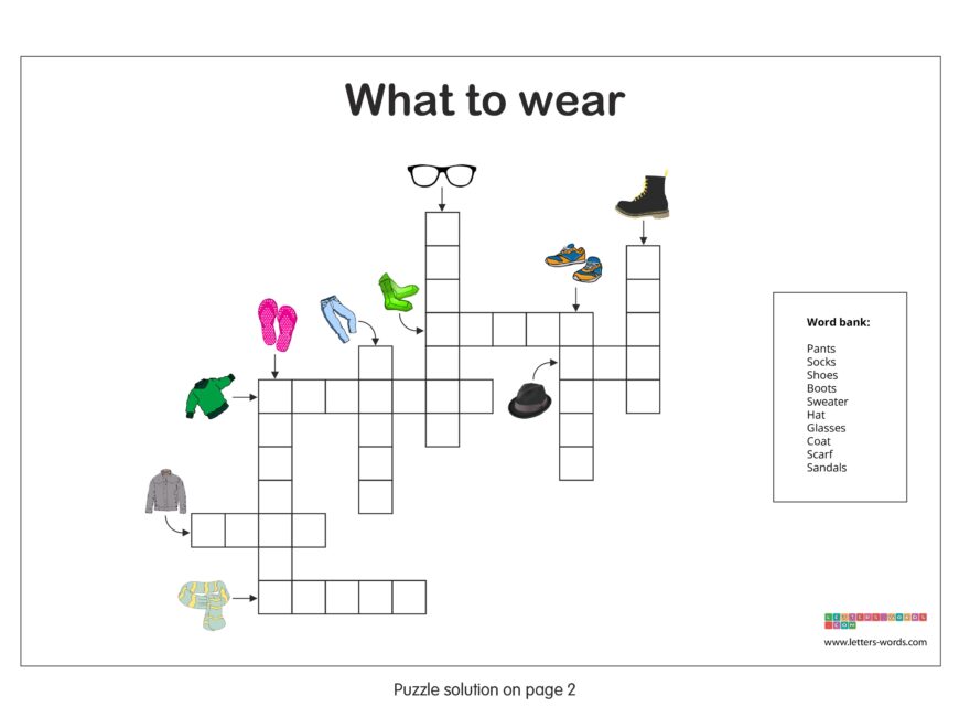 Free Crossword Puzzles For Children With Printable Solutions