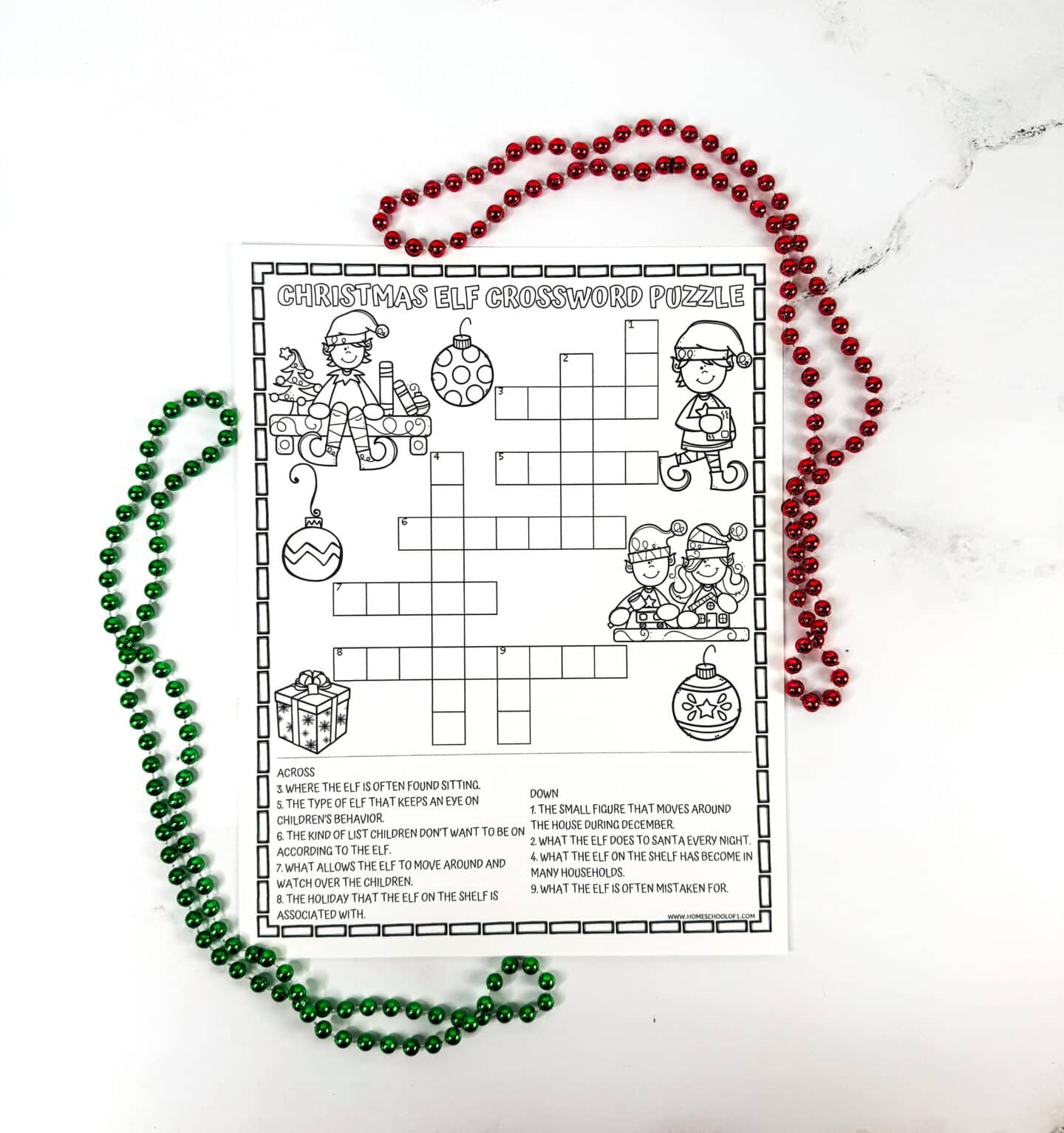 Free Elf On The Shelf Crossword Puzzle Free Elf On The Shelf Crossword Puzzle