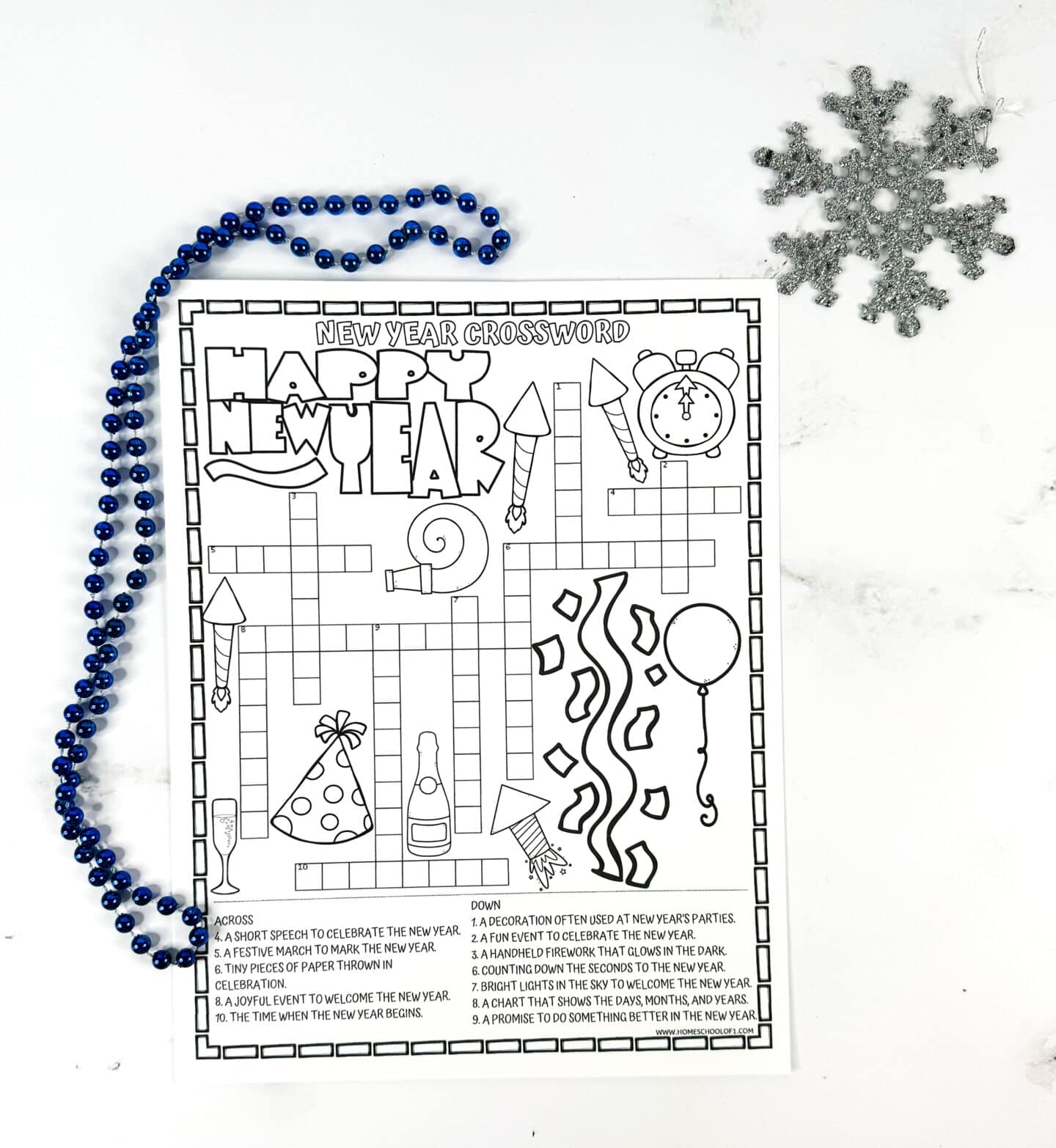 Free New Year Crossword Puzzle Printable Free New Year Crossword Puzzle Printable