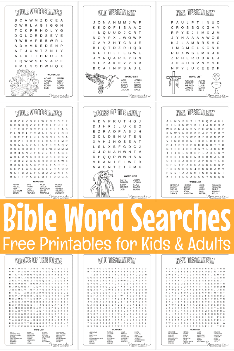 Free Printable Bible Word Search Puzzles For Kids Worksheets Library