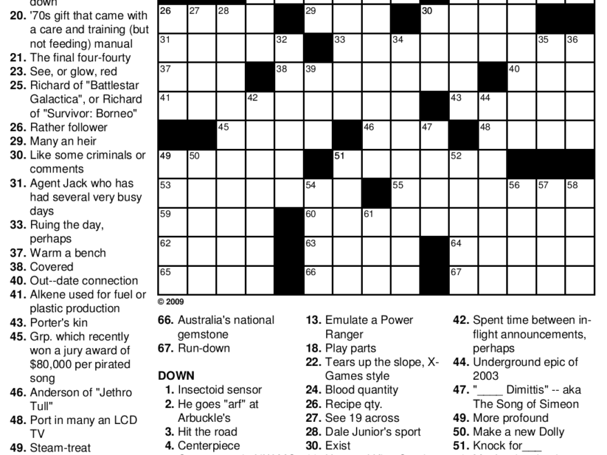 Free Printable Crossword 102 Play It Safe Beekeeper Crosswords