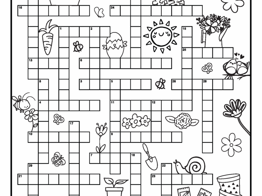 Free Spring Crossword PDF Printables Easy Medium Hard Advanced Daydream Into Reality