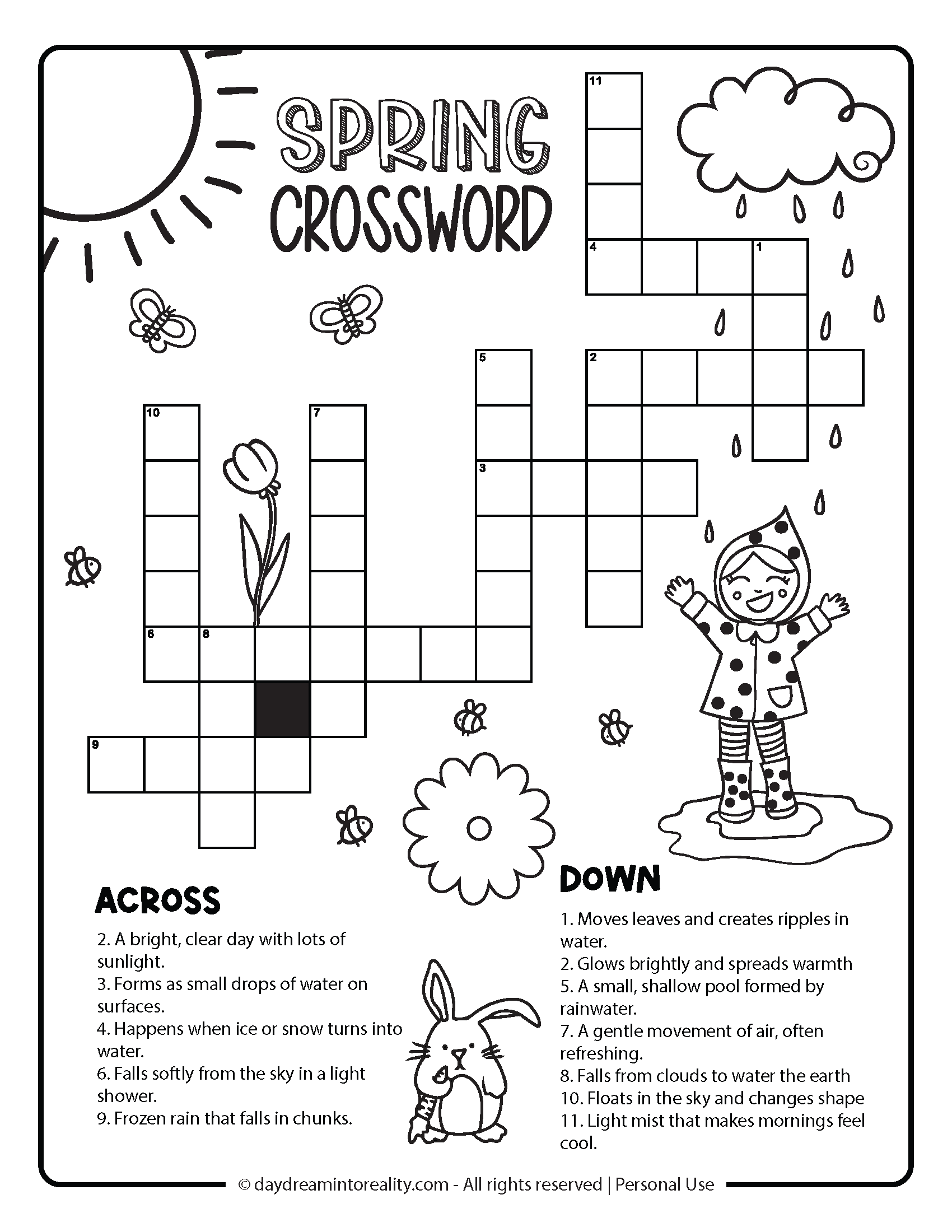 Free Spring Crossword PDF Printables Easy Medium Hard Advanced Daydream Into Reality Free Spring Crossword PDF Printables Easy Medium Hard Advanced Daydream Into Reality