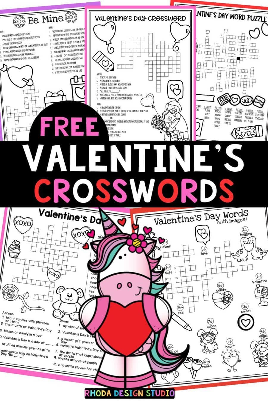 Free Valentine s Day Crossword Printables For Kids Free Valentine s Day Crossword Printables For Kids