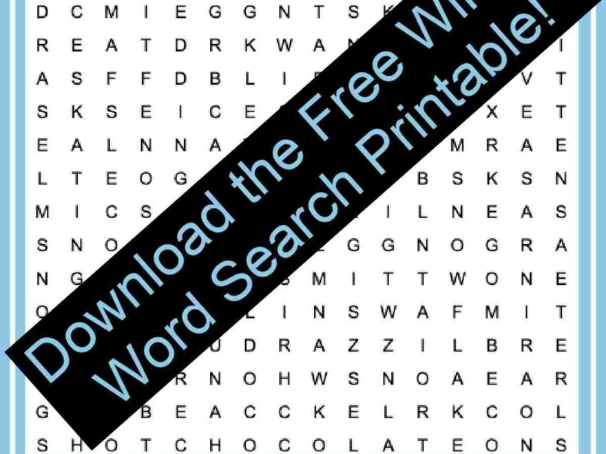 Free Winter Word Search Printable With Answer Key Included