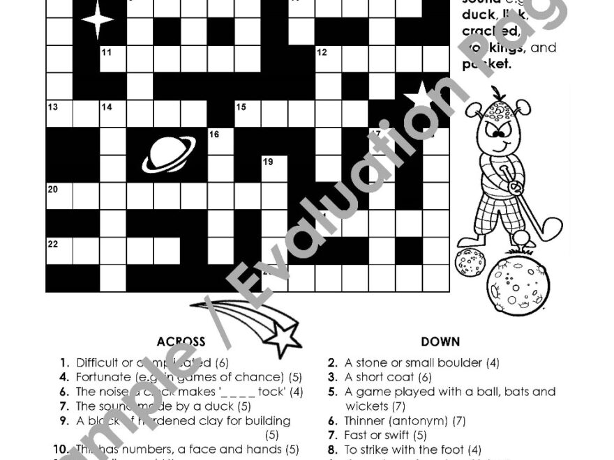 Fun Crossword Puzzles For Kids Expand Your Childs Vocabulary And Critical Thinking Skills Printable Crossword Puzzles For Kids Worksheets Library