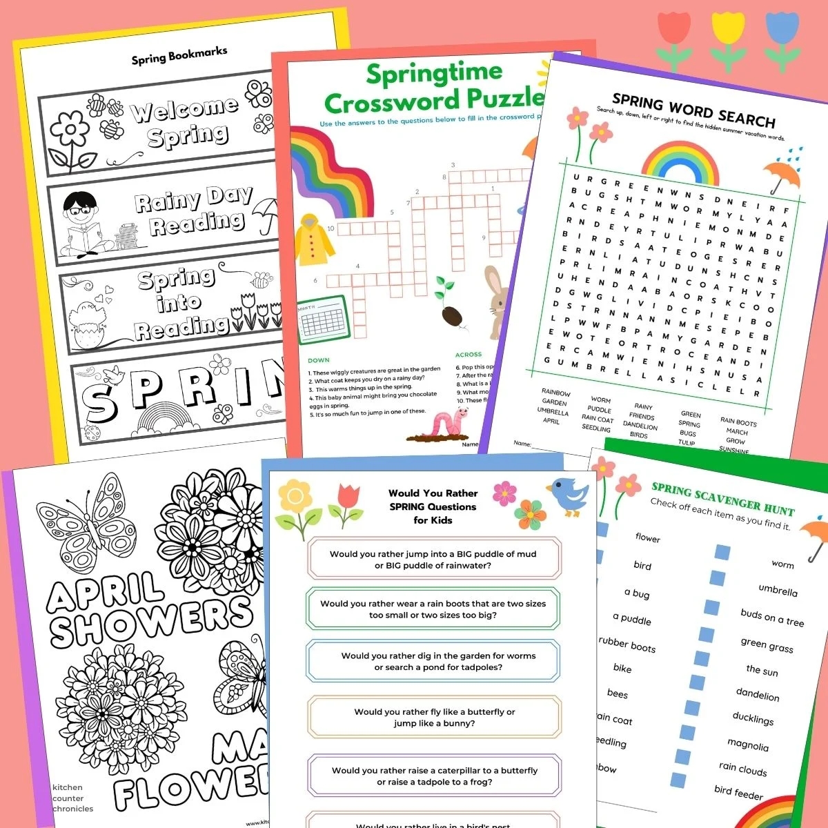 Fun Spring Printable Activities For Kids Fun Spring Printable Activities For Kids