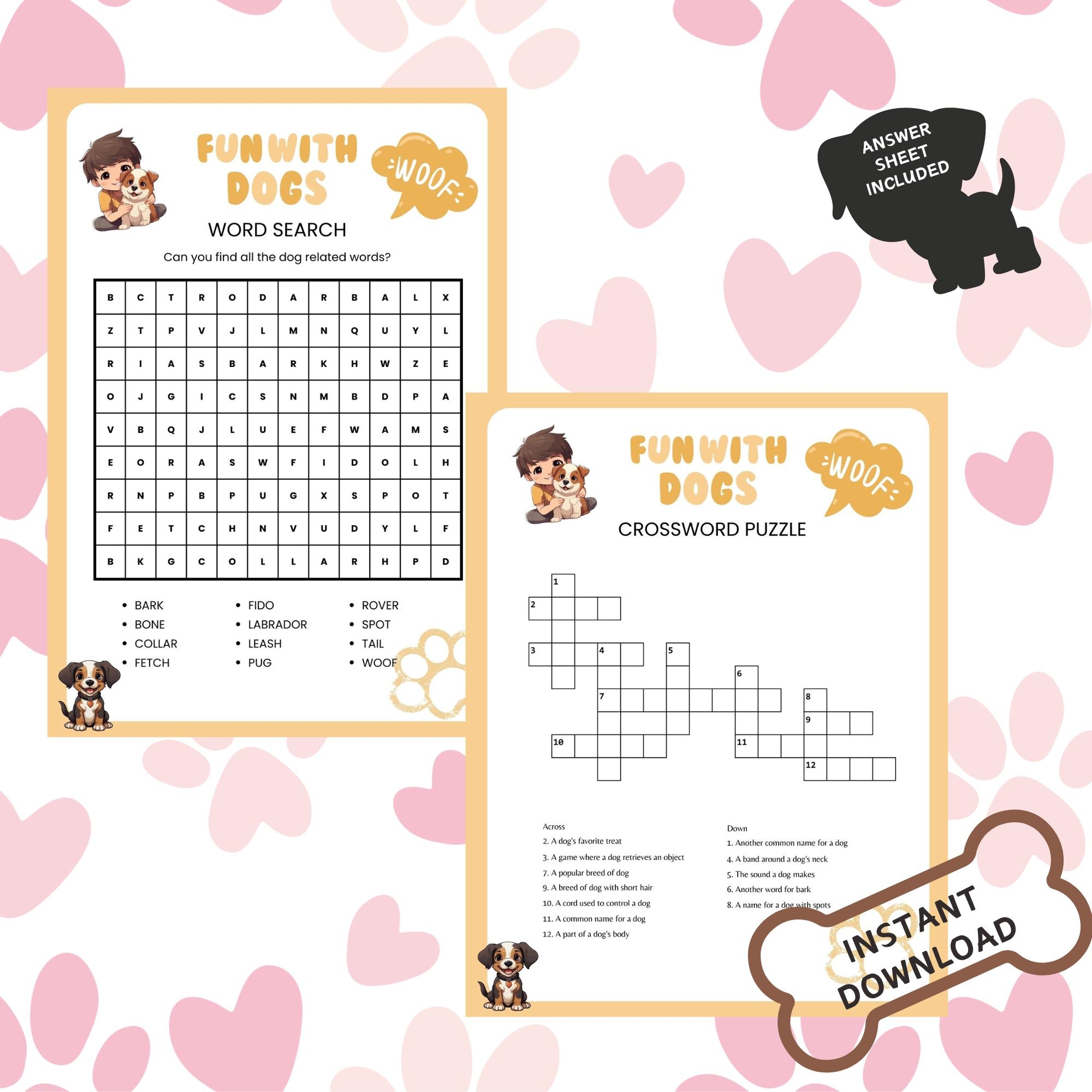 Printable Dog Crossword Puzzles Printable Dog Crossword Puzzles