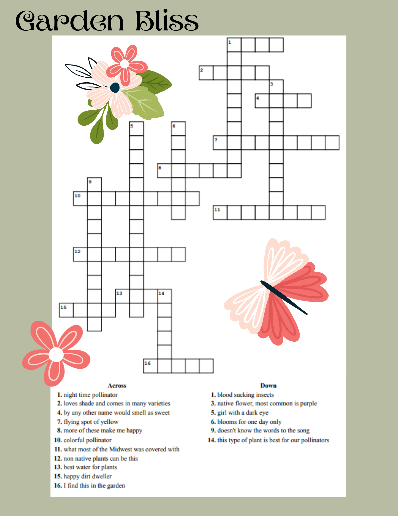 Garden Crossword Puzzle Bs Plant IDs Worksheets Library Garden Crossword Puzzle Bs Plant IDs Worksheets Library