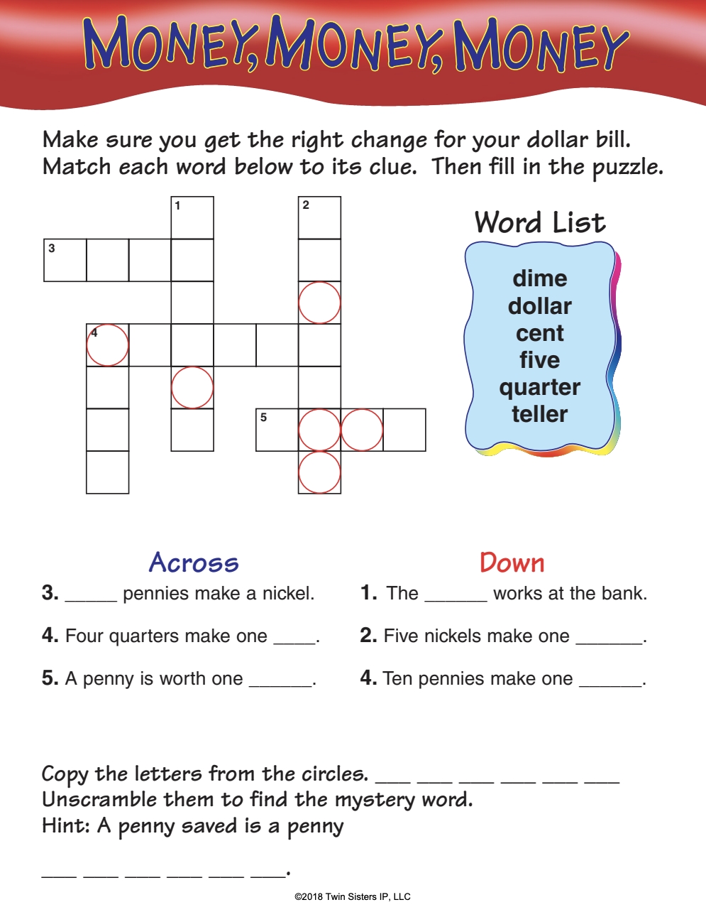 Go To Town With Crossword Puzzles Volume 3 Activity Book By Teach Simple