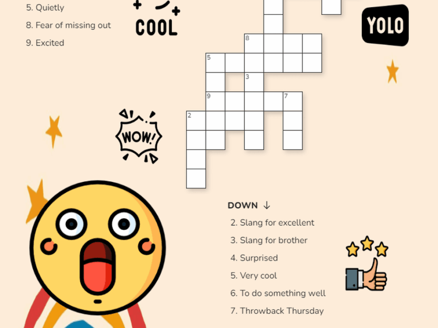 Grade 1 Pop Culture Crossword Puzzles Worksheets Printable