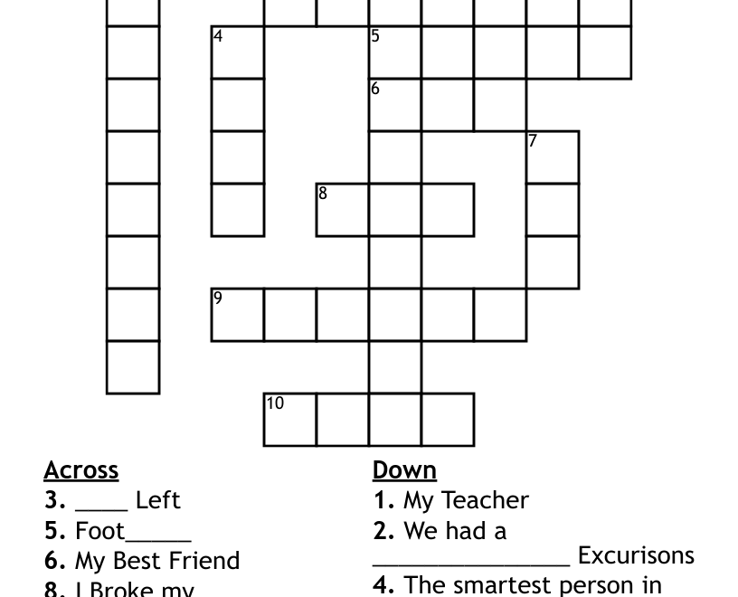 Grade 3 Crossword WordMint