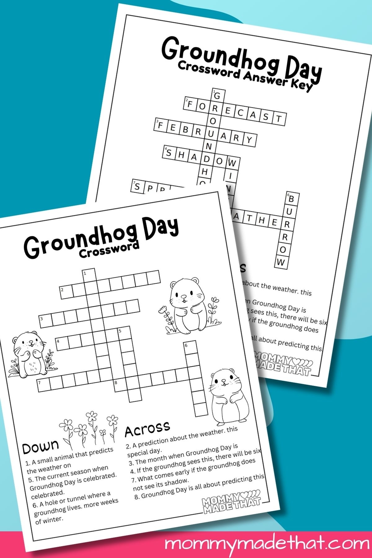Groundhog Day Crossword Puzzle Groundhog Day Crossword Puzzle