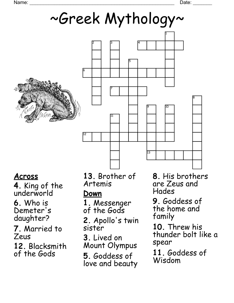 Hades Crossword WordMint Hades Crossword WordMint