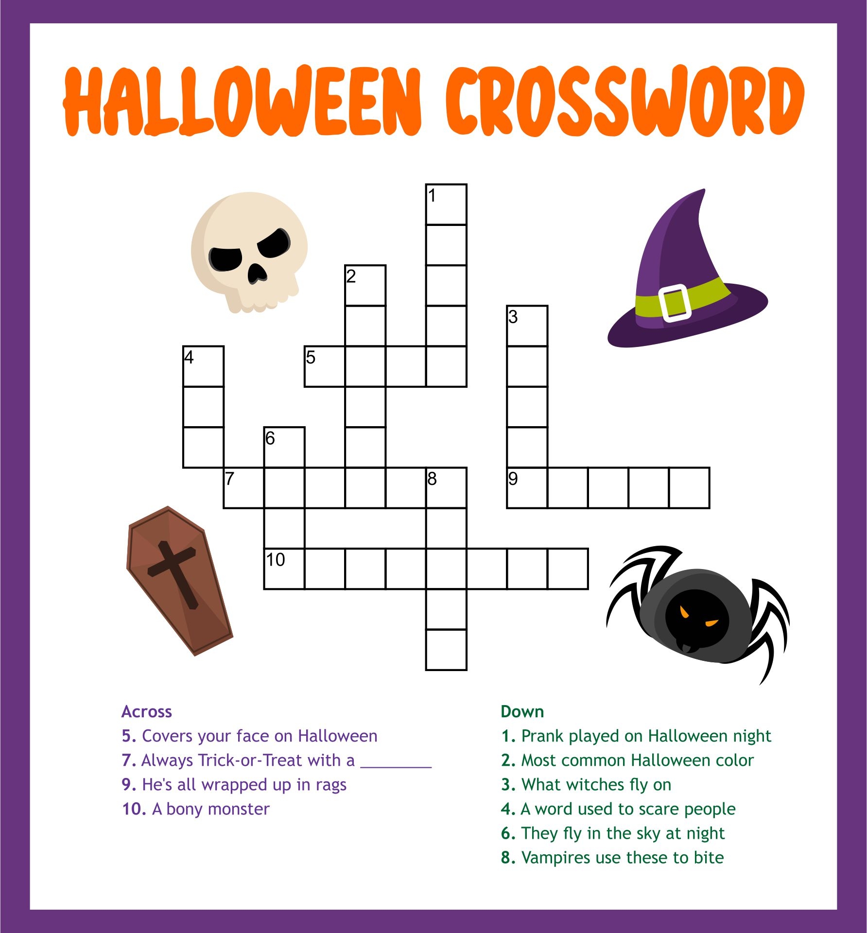 Halloween Crossword Puzzle 15 Free PDF Printables Printablee Halloween Crossword Puzzle 15 Free PDF Printables Printablee