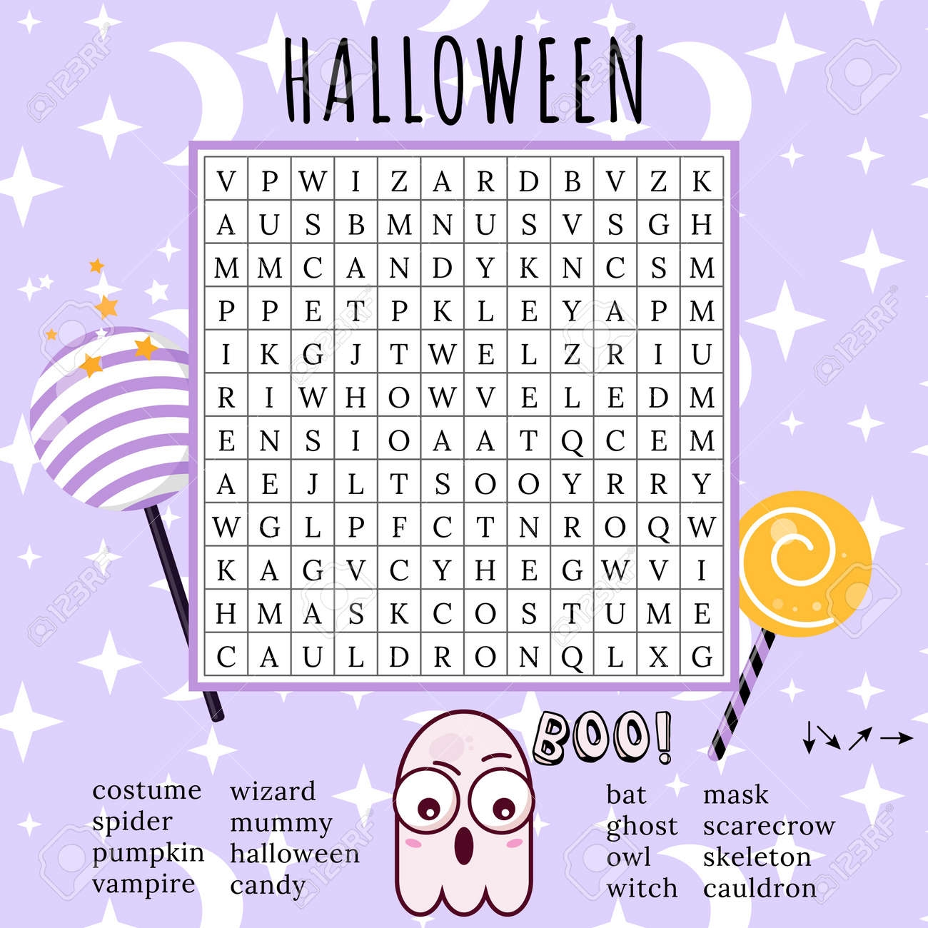 Halloween Word Search Puzzle October Crossword Game Printable Worksheet For Learning English Words Autumn Theme Find 16 Hidden Words Party Card Vector Illustration Of Ghost Character Royalty Free SVG Cliparts Vectors And Halloween Word Search Puzzle October Crossword Game Printable Worksheet For Learning English Words Autumn Theme Find 16 Hidden Words Party Card Vector Illustration Of Ghost Character Royalty Free SVG Cliparts Vectors And