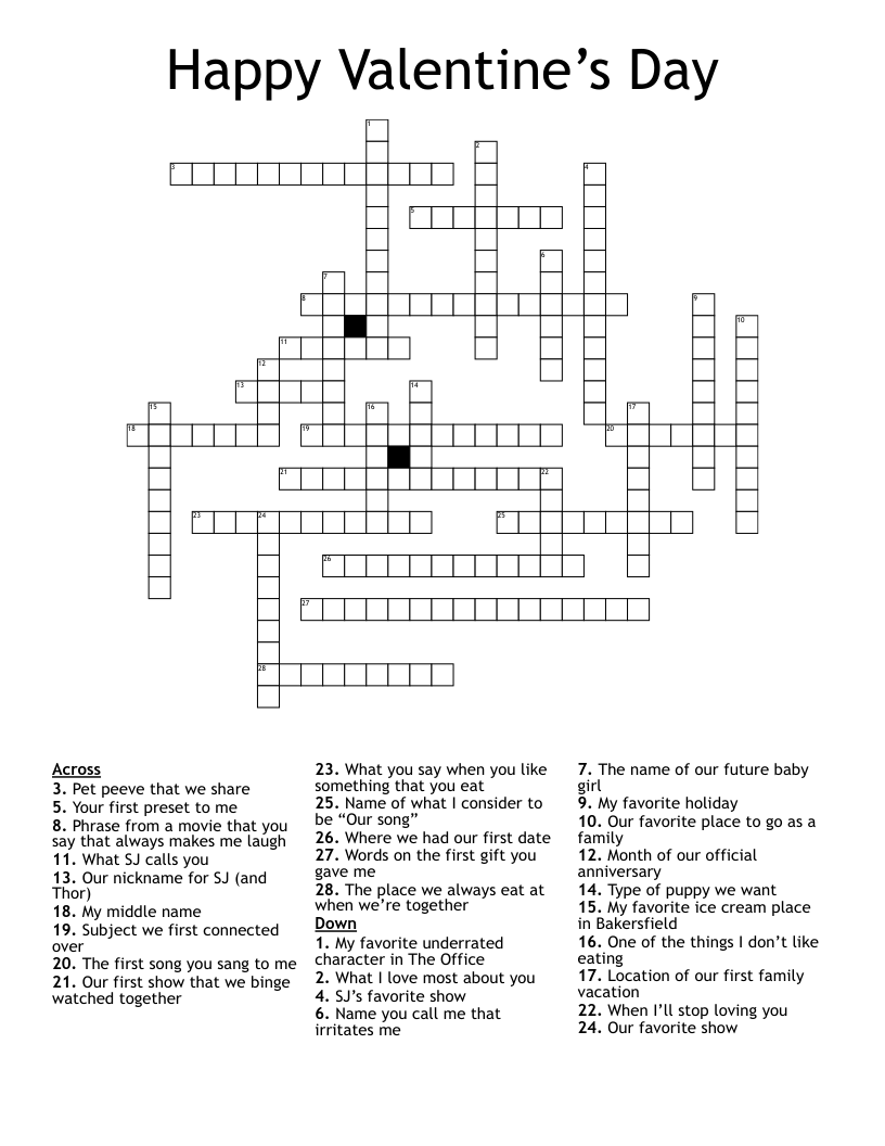 Online Free Printable Intermediate Crosswords